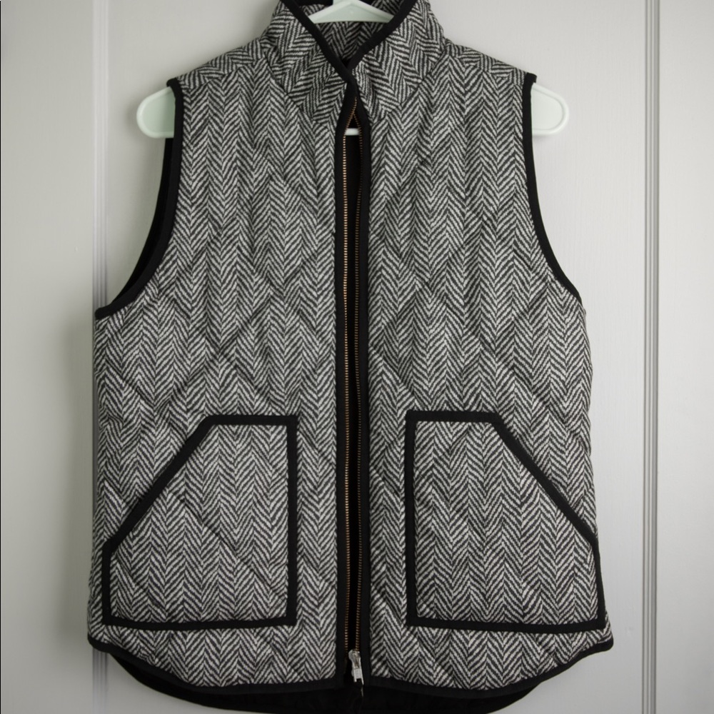 J Crew Factory Herringbone Puffer Vest